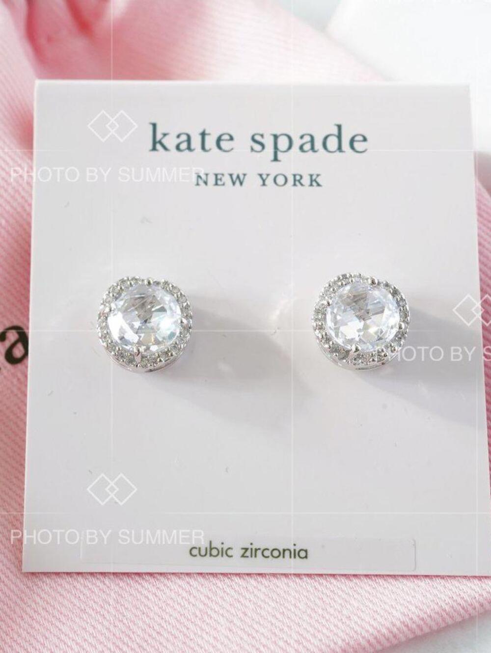 Kate Spade That Sparkle Pave Round Large Studs Earrings